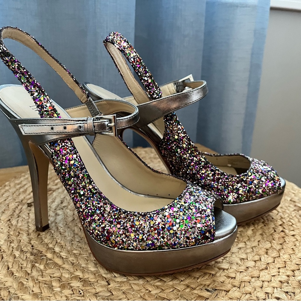 Glitter Multicolor Platform Heels - image 3